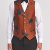 Menswear Favourbrook Waistcoats | Rust Grantham Single Breasted 6 Button Waistcoat