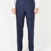 Menswear Favourbrook Suits | Navy Ethan Linen Windsor Trouser