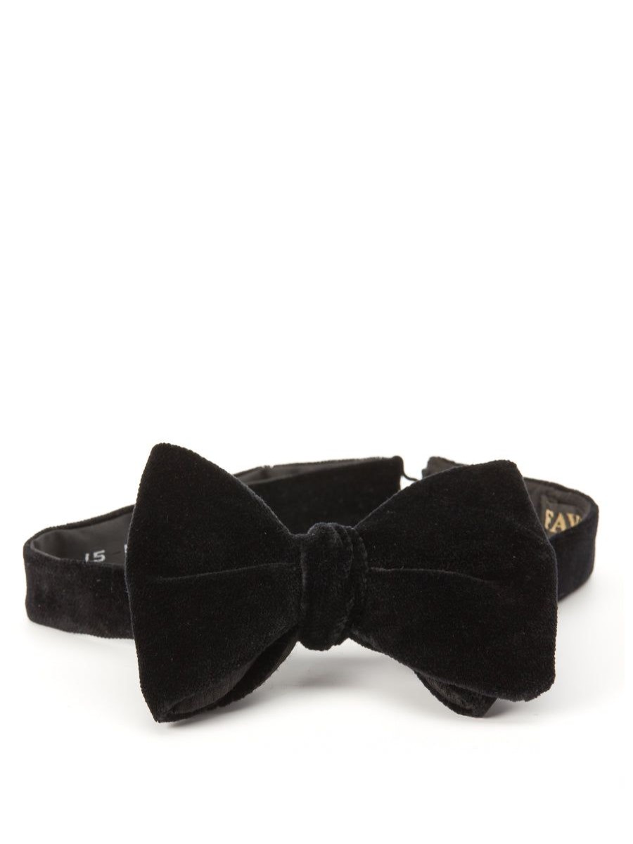 Menswear Favourbrook Bow Ties & Cummerbunds | Black Velvet Large Party Bow Tie