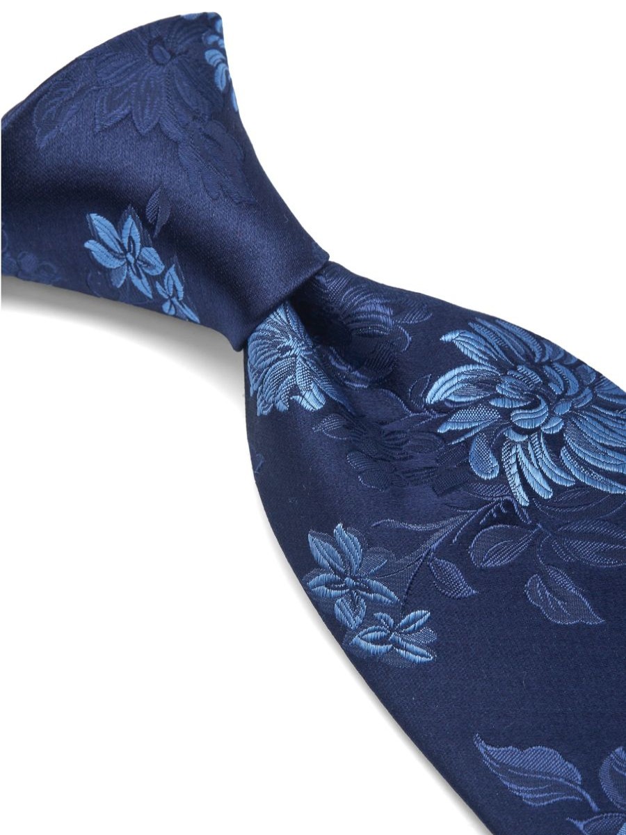 Menswear Favourbrook Ties | Blue Bourgainville Silk Tie