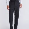 Menswear Favourbrook Trousers | Midnight Seaton Cashmere Wool Flat Front Dress Trouser