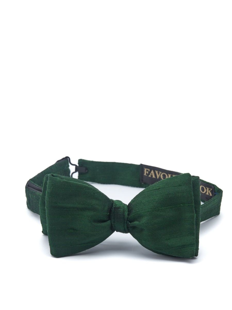 Menswear Favourbrook Bow Ties & Cummerbunds | Laurel Silk Douppion Bow Tie