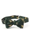 Menswear Favourbrook Bow Ties & Cummerbunds | Green Gold Bees Silk Bow Tie