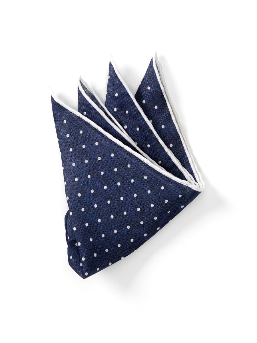 Menswear Favourbrook Pocket Squares | Navy Milford Spot Handkerchief