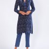 Womenswear Favourbrook Jackets & Coats | Westminster Coat Royal Blue Dafydd Silk Velvet