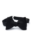 Menswear Favourbrook Bow Ties & Cummerbunds | Black Douppion Bow Tie