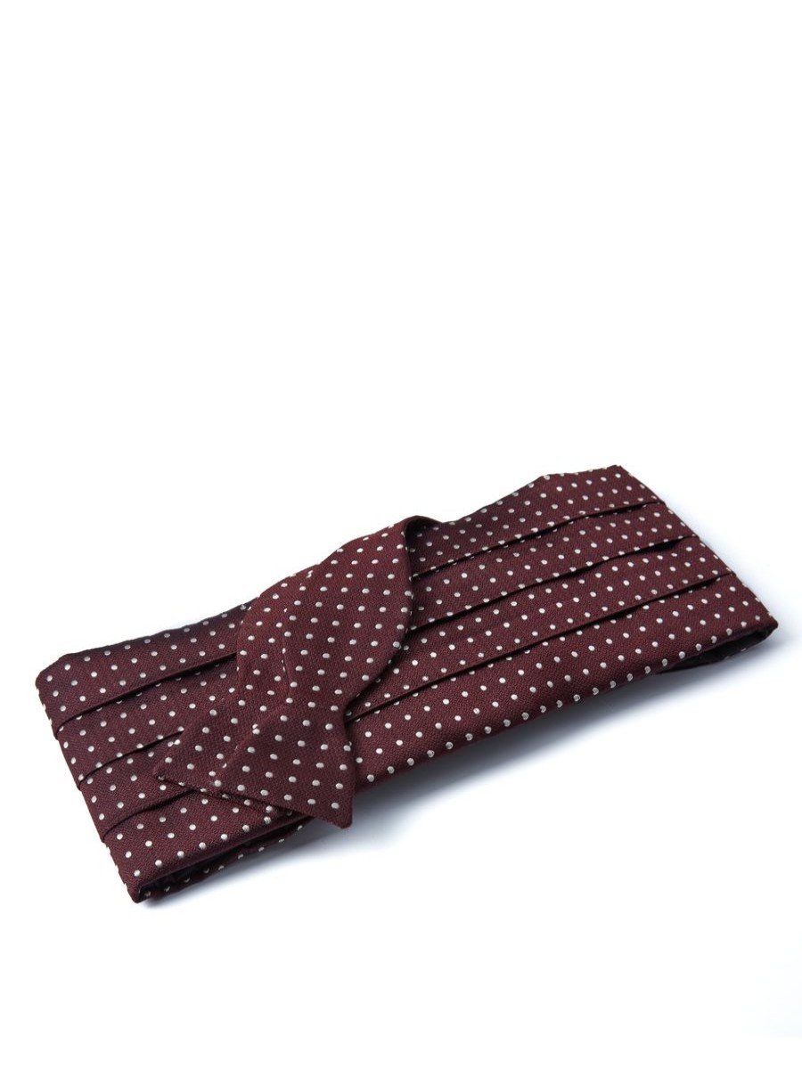 Menswear Favourbrook Bow Ties & Cummerbunds | Burgundy Pickwick Silk Pleated Cummerbund & Bow Tie Set