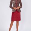 Womenswear Favourbrook Jackets & Coats | Trafalgar Jacket Dark Grey Red Arwyn Silk Velvet