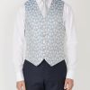 Menswear Favourbrook Waistcoats | Victoria Sky Blue Single Breasted 6 Button Waistcoat