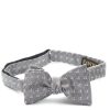 Menswear Favourbrook Bow Ties & Cummerbunds | Grey Pattern Silk Bow Tie