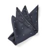 Menswear Favourbrook Pocket Squares | Navy Spot Silk Pocket Square