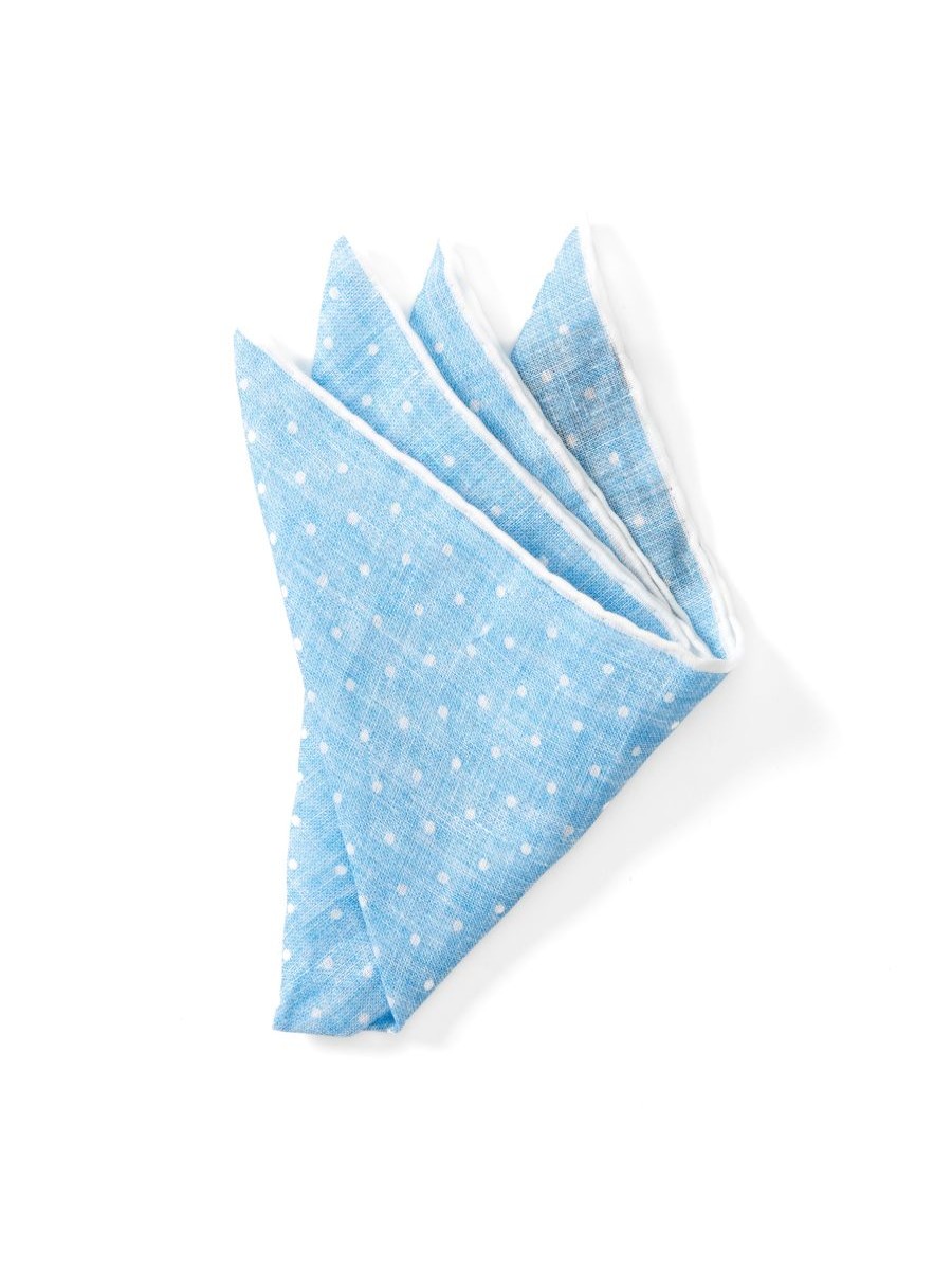 Menswear Favourbrook Pocket Squares | Sky Blue Milford Spot Handkerchief