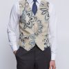 Menswear Favourbrook Waistcoats | Blue Burford Single Breasted 6 Button Waistcoat