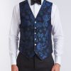 Menswear Favourbrook Waistcoats | Teal Winnington Single Breasted 6 Button Waistcoat