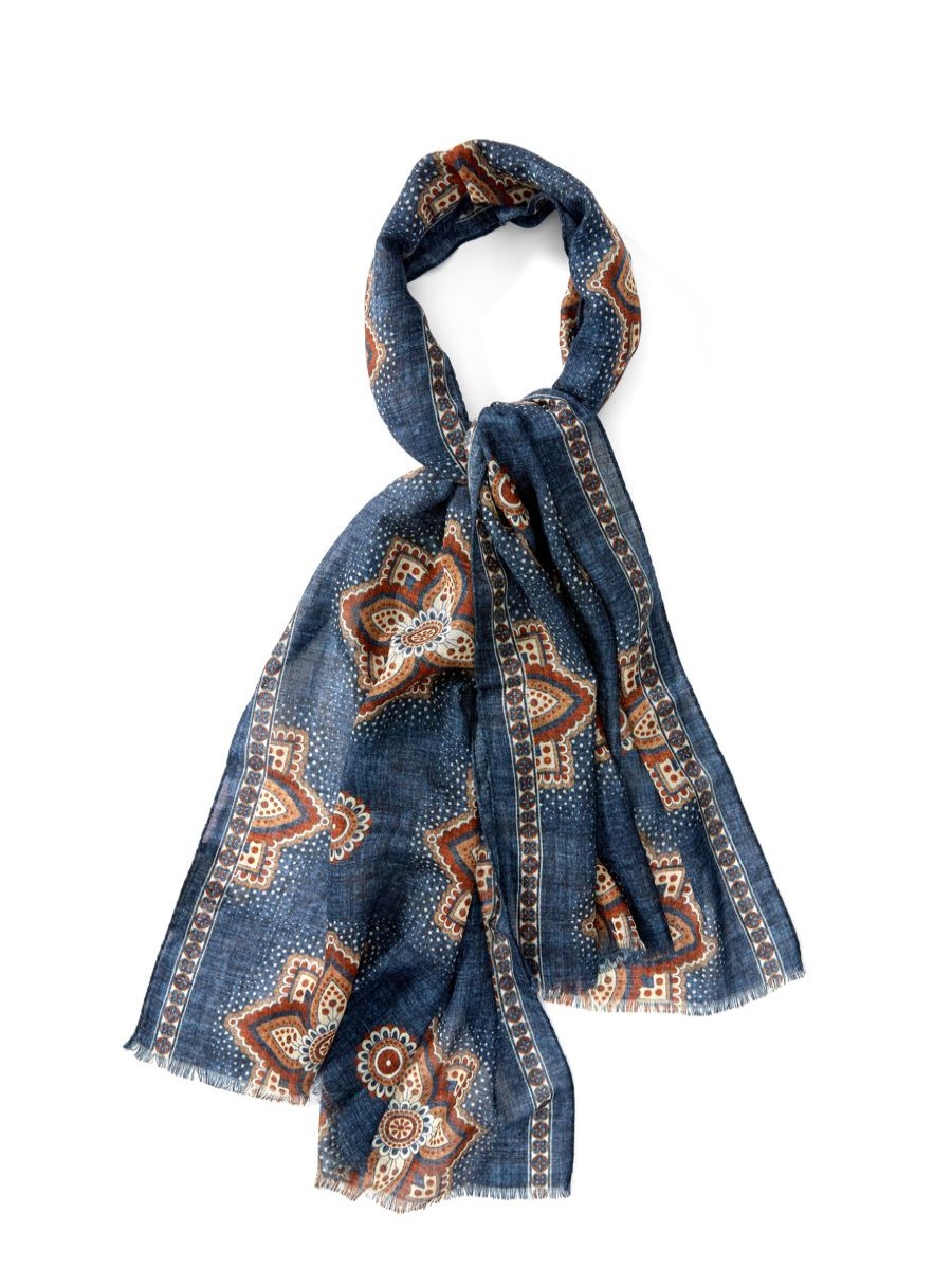 Menswear Favourbrook Scarves & Cravats | Navy Sherbourne Wool Scarf