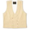 Menswear Favourbrook Waistcoats | Sand Randwick Double Breasted 8 Button Shawl Lapel Piped Waistcoat