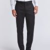 Menswear Favourbrook Trousers | Black Hampton Wool Flat Front Dress Trouser