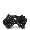 Menswear Favourbrook Bow Ties & Cummerbunds | Black Velvet / Black Pickwick Large Party Bow Tie With Contrast