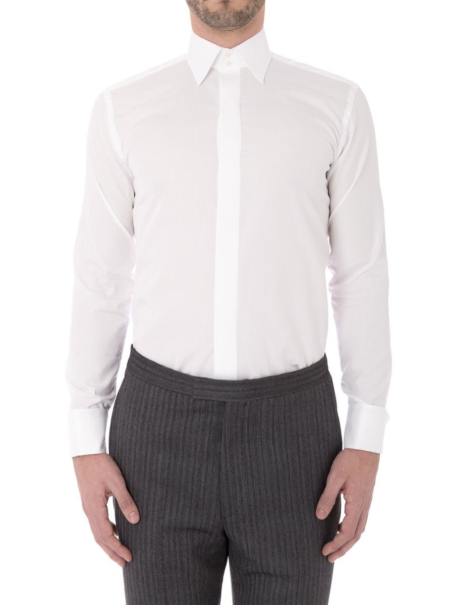 Menswear Favourbrook Shirts | White Poplin Cotton Gatsby Shirt