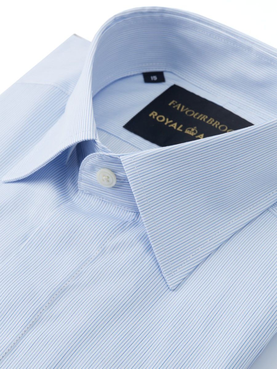 Menswear Favourbrook Shirts | Sky Blue Edinburgh Gatsby Shirt