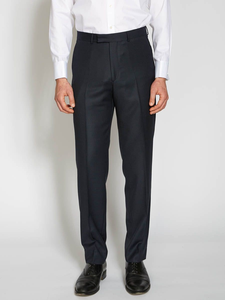 Menswear Favourbrook Suits | Navy Carlton Hopsack Windsor Trousers