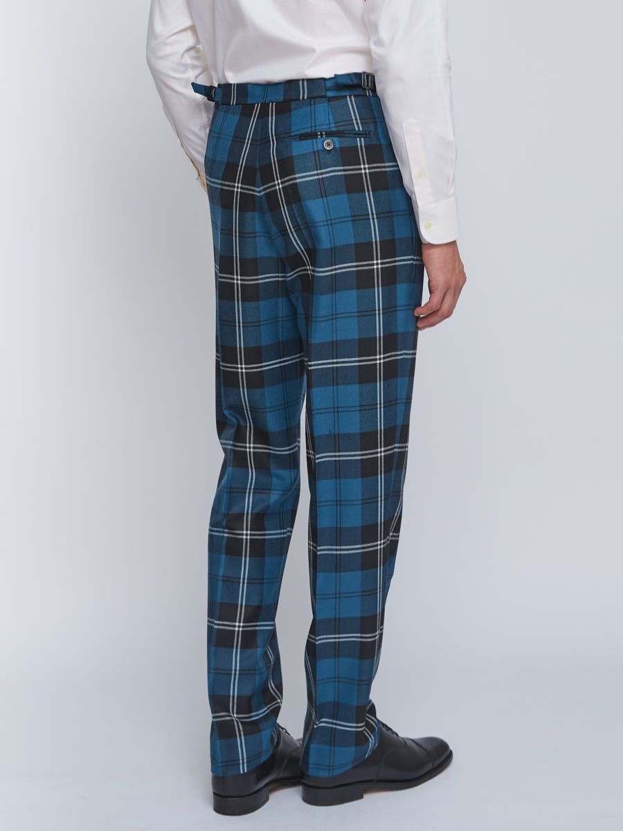 Menswear Favourbrook Trousers | Tartan Ramsey High Waisted Flat Front Trousers