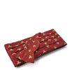 Menswear Favourbrook Bow Ties & Cummerbunds | Red Gold Bees Silk Pleated Cummerbund & Bow Tie Set