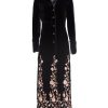 Womenswear Favourbrook Jackets & Coats | Long Swing Coat Black Rouppert Silk Velvet