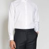 Menswear Favourbrook Shirts | Organic Herringbone White Wedding Shirt