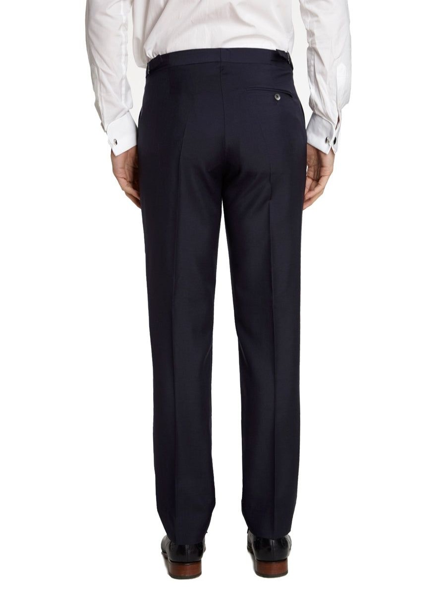 Menswear Favourbrook Trousers | Navy Tonic Mohair Wool Flat Front Trouser