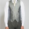 Menswear Favourbrook Waistcoats | Powder Blue Bees Silk Single Breasted 6 Button Waistcoat