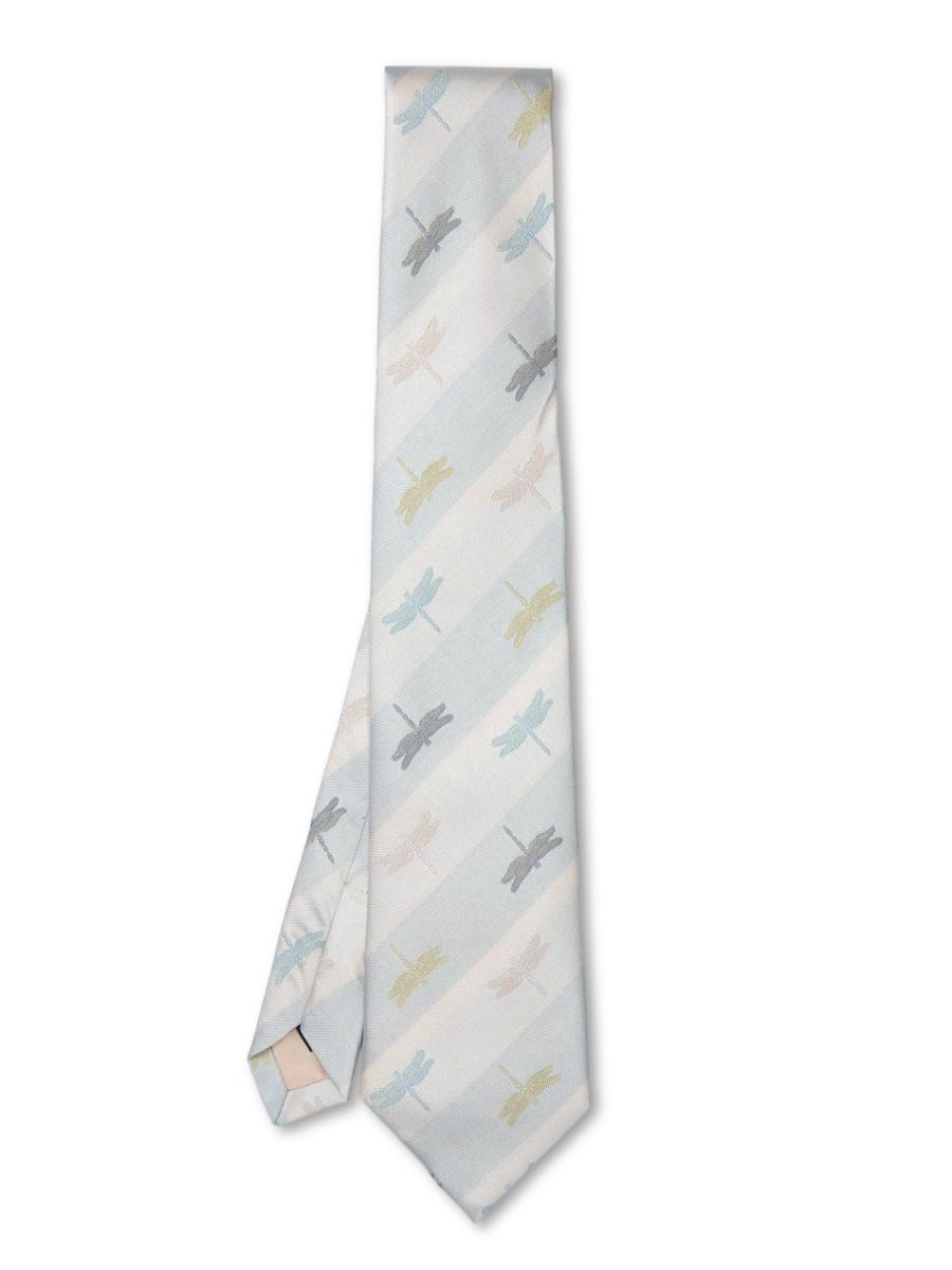 Menswear Favourbrook Ties | Multi Dragonfly Silk Tie