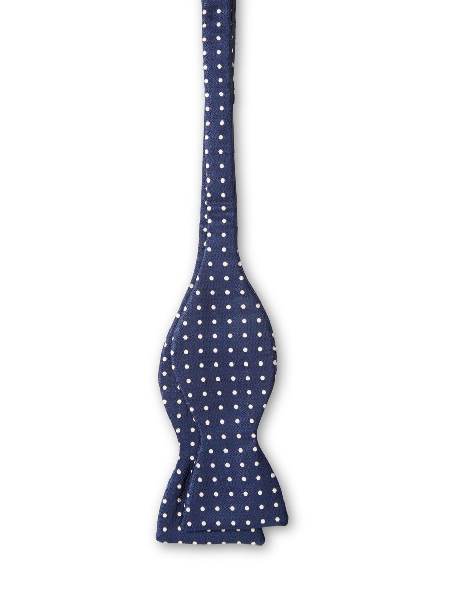 Menswear Favourbrook Bow Ties & Cummerbunds | Navy Pickwick Silk Large Party Bow Tie