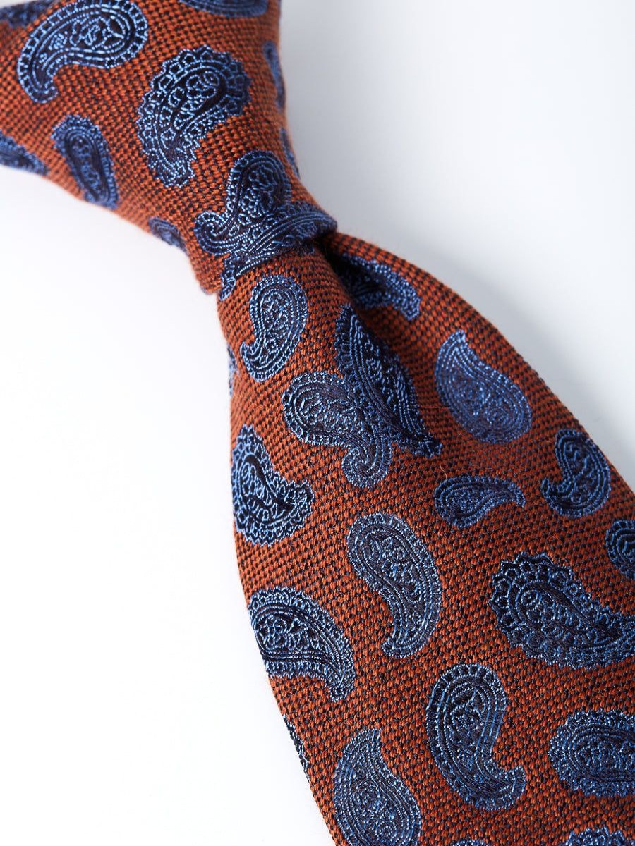 Menswear Favourbrook Ties | Rust Durlston Paisley Silk/Wool Tie