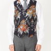 Menswear Favourbrook Waistcoats | Navy Belvoir Cotton Single Breasted 6 Button Waistcoat