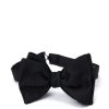 Menswear Favourbrook Bow Ties & Cummerbunds | Black Grosgrain Silk Large Party Bow Tie