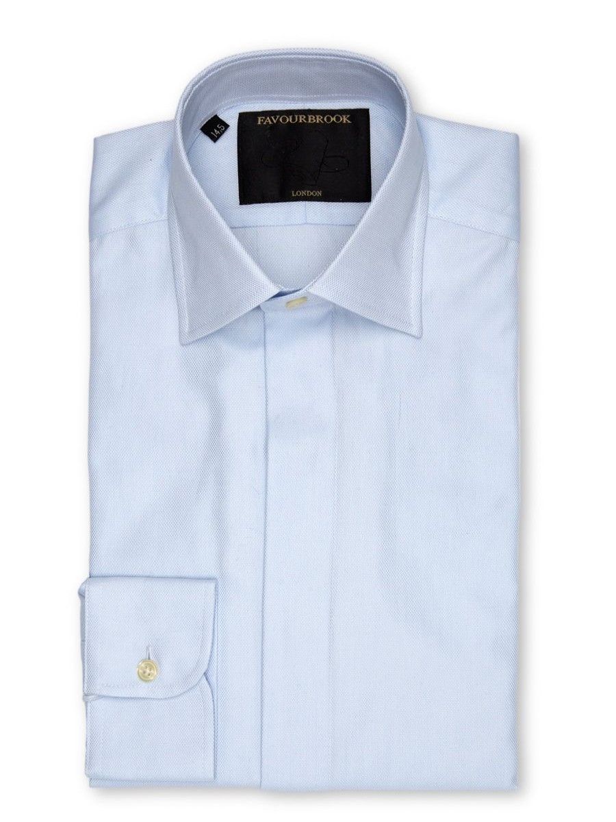 Menswear Favourbrook Shirts | Sky Eaton Cotton Ivy Shirt