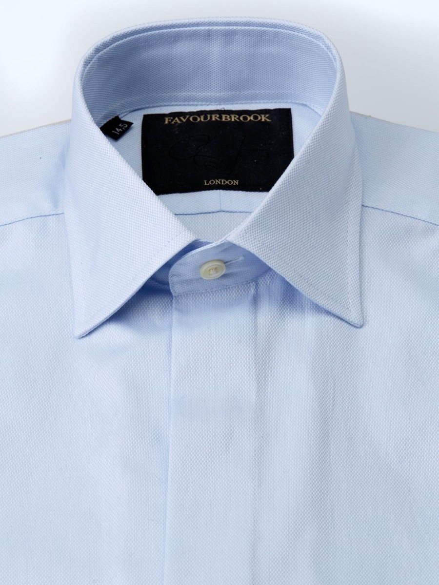 Menswear Favourbrook Shirts | Sky Eaton Cotton Ivy Shirt