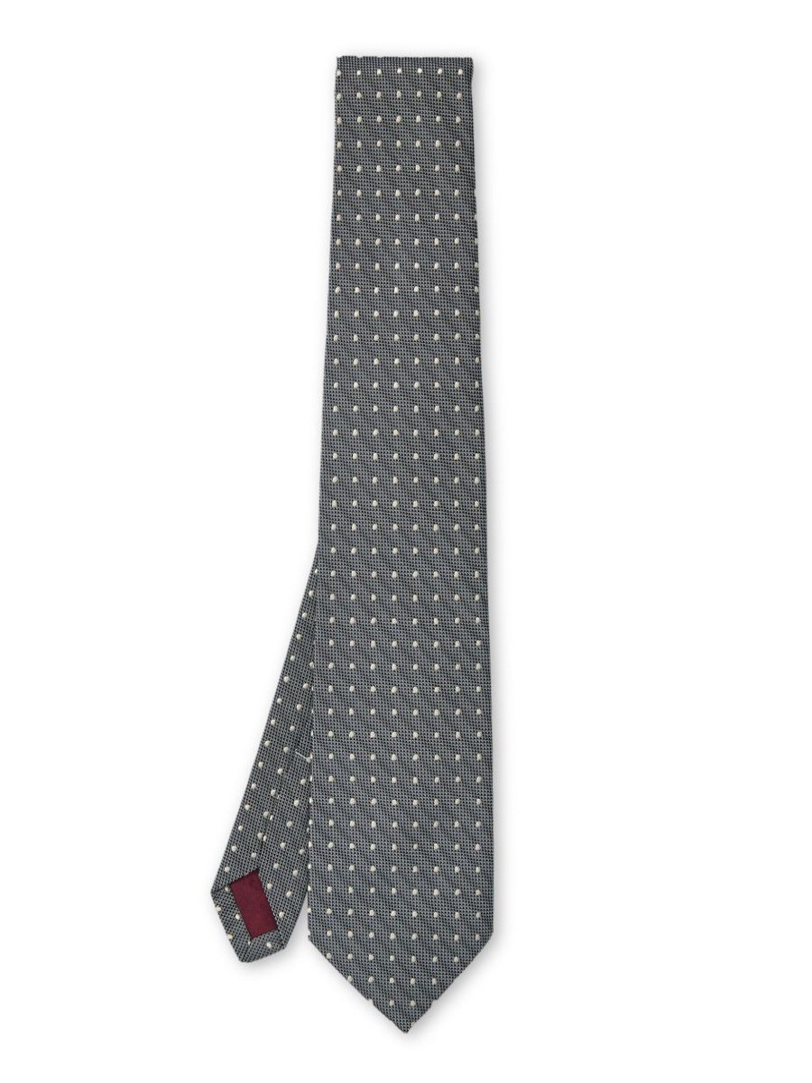 Menswear Favourbrook Ties | Grey Poytner Silk Tie