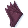 Menswear Favourbrook Pocket Squares | Burgundy Spot Silk Pocket Square