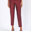 Womenswear Favourbrook Trousers & Jumpsuits | Cigarette Trousers Claret Silk Douppion