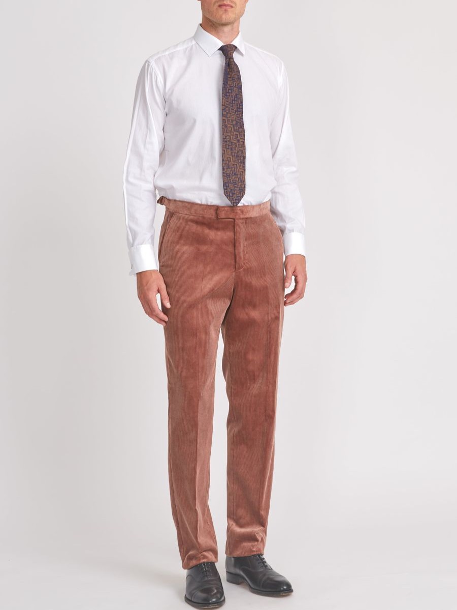 Menswear Favourbrook Suits | Dusk Pink Hatfield Dress Trousers