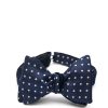 Menswear Favourbrook Bow Ties & Cummerbunds | Navy Velvet / Navy Pickwick Large Party Bow Tie With Contrast