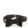 Menswear Favourbrook Bow Ties & Cummerbunds | Black Duchesse Satin Silk Bow Tie